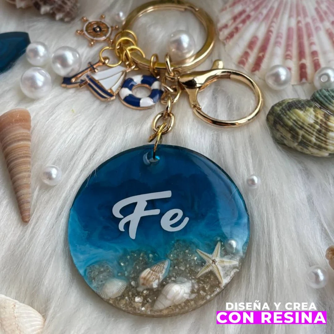 Llavero personalizado en resina