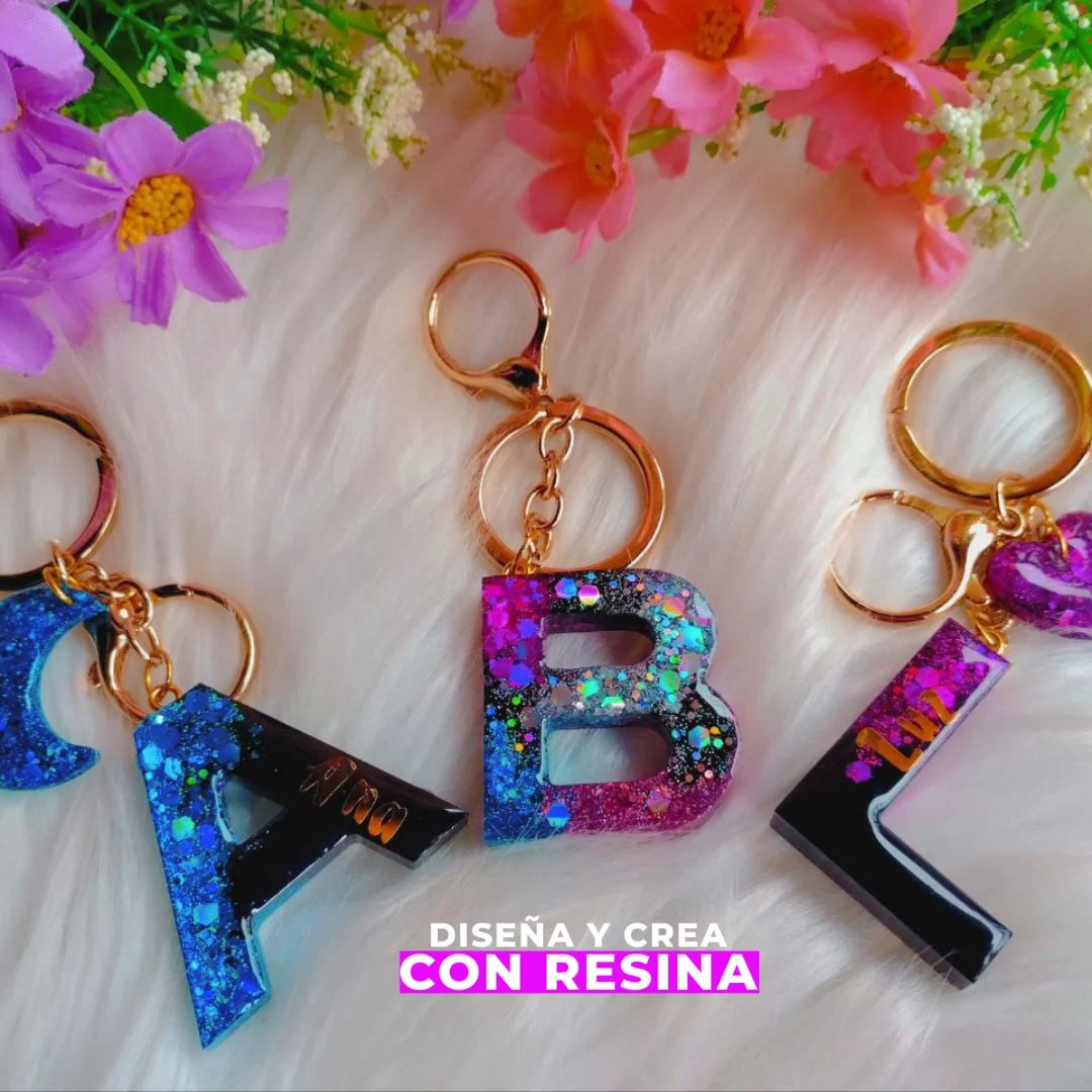 Llaveros creativos en resina